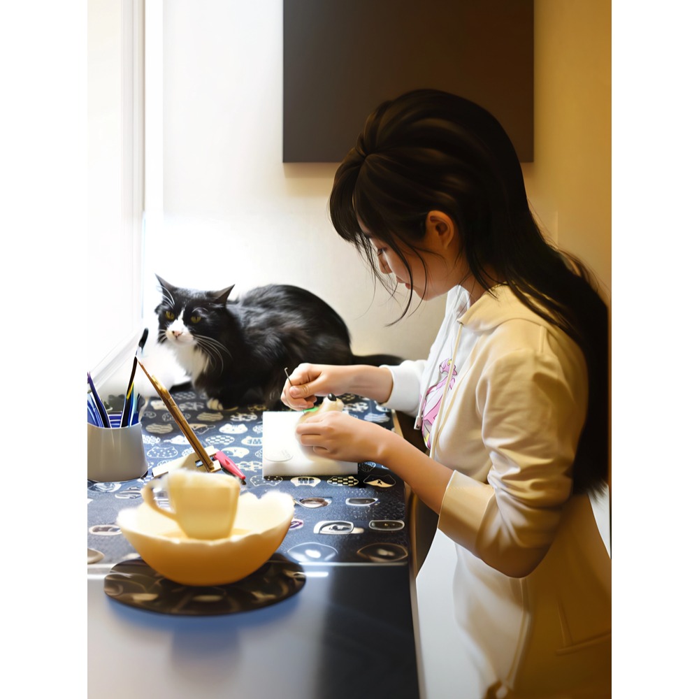 alt="SoulNest founder handcrafting the first pet replica in a small studio"