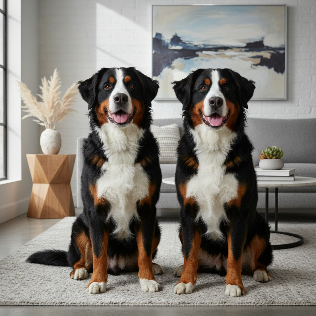 Bernese Mountain Dog handmade replica comparison