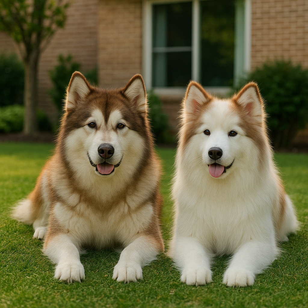 Husky custom needle felted replica vs real dog